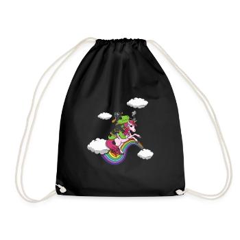 Dinosaure Pirate Licorne Paresseuse Creepy Halloween - Sac de sport léger - noir - Devant