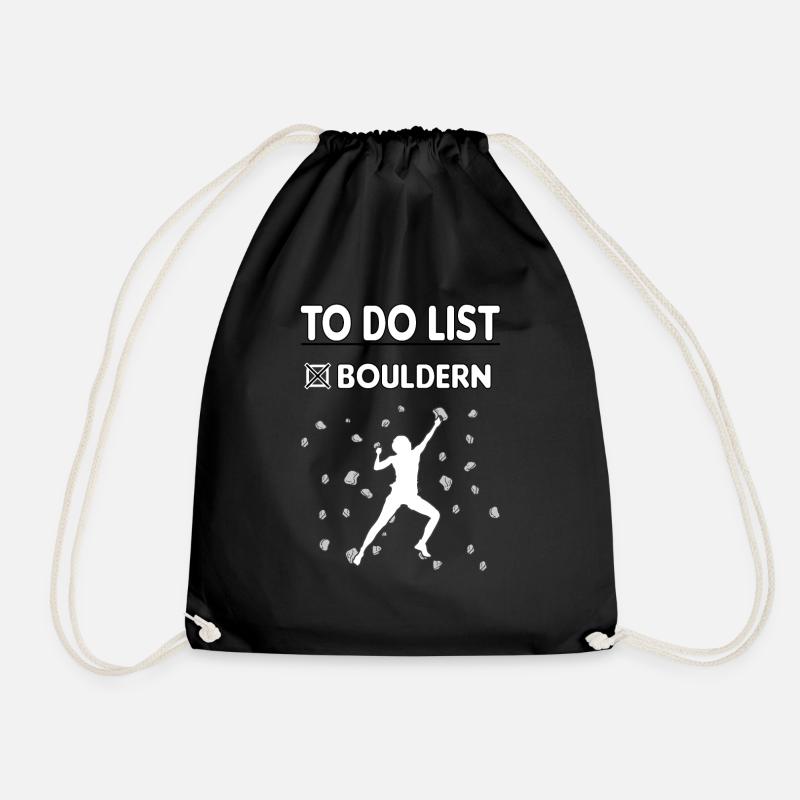 Bouldern Boulder Klettern Boulderer Bouldering - Turnbeutel - Schwarz