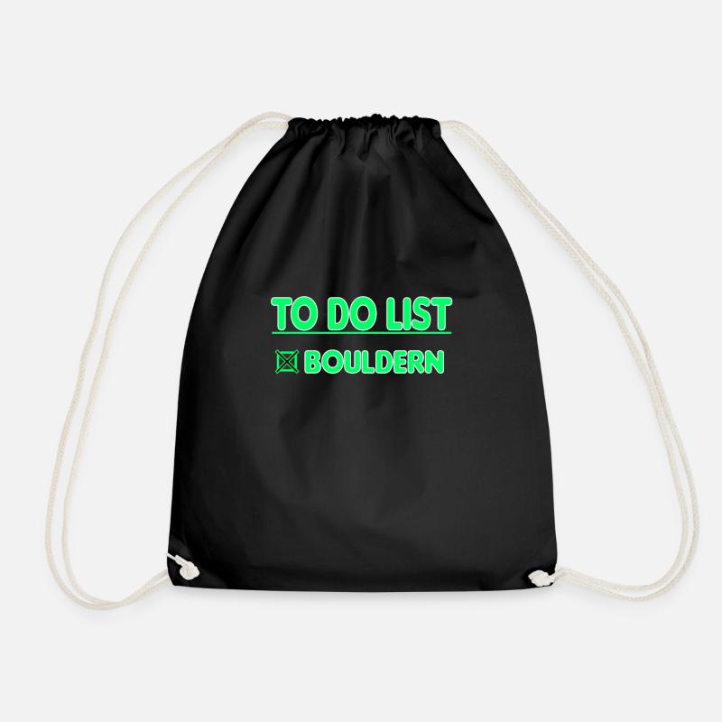 Bouldern Boulder Klettern Boulderer Bouldering - Turnbeutel - Schwarz