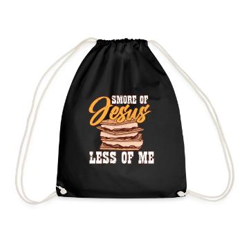 Campeur religieux Smore de Jésus Moins de moi Bible - Sac de sport léger - noir - Devant