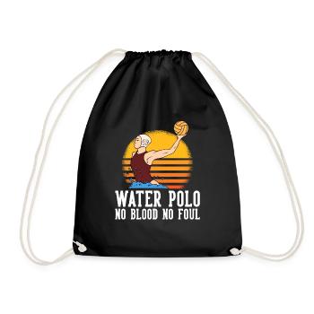 Water Polo No Blood No Foul - Drawstring Bag - black - Front