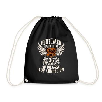 36 ans voiture classique anniversaire rocker fan biker - Sac de sport léger - noir - Devant