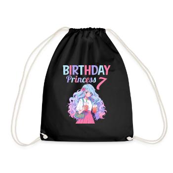 Anime Mandga Boba Bubble Tea 7ème anniversaire - Sac de sport léger - noir - Devant