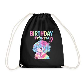 Anime Mandga Boba Bubble Tea 9ème anniversaire - Sac de sport léger - noir - Devant