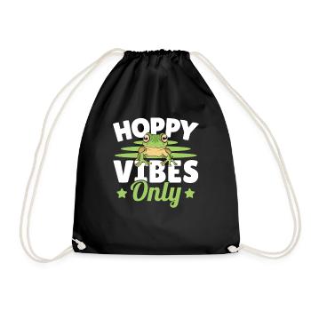 Frog Hoppy Vibes Only Amphibian Herpetologist Toad - Sac de sport léger - noir - Devant