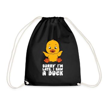 Drôle de canard Canards mignons - Sac de sport léger - noir - Devant