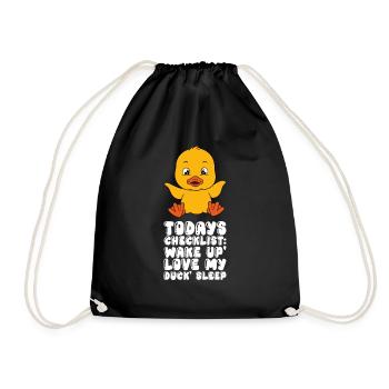 Drôle de canard Canards mignons - Sac de sport léger - noir - Devant