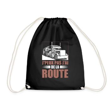 Fête des Pères Papa Poids Lourd Camion Routier - Sac de sport léger - noir - Devant