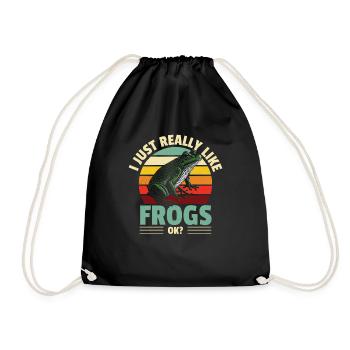 Herpétologiste vintage Crapaud J’aime vraiment Frog - Sac de sport léger - noir - Devant
