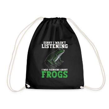 Herpetologist Amphibian Funny I Was Thinking About - Turnbeutel - Schwarz - Vorne