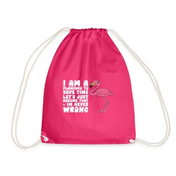 Drôle de flamant rose - Sac de sport léger - fuchsia - Devant