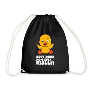 Drôle de canard Canards mignons - Sac de sport léger - noir - Devant