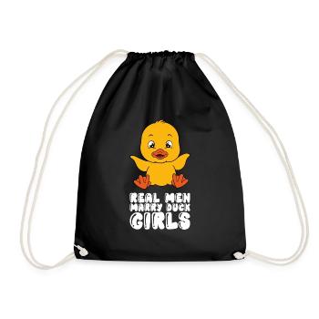 Drôle de canard Canards mignons - Sac de sport léger - noir - Devant