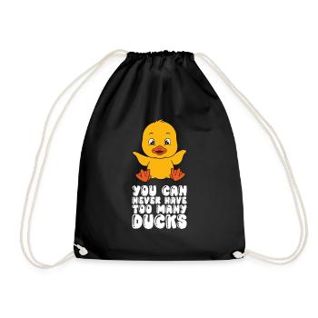 Drôle de canard Canards mignons - Sac de sport léger - noir - Devant