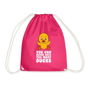 Funny duck Cute ducks - Drawstring Bag - fuchsia - Front