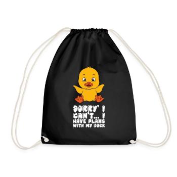 Drôle de canard Canards mignons - Sac de sport léger - noir - Devant