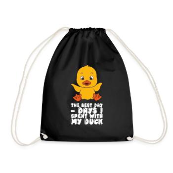 Drôle de canard Canards mignons - Sac de sport léger - noir - Devant