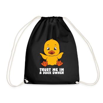 Drôle de canard Canards mignons - Sac de sport léger - noir - Devant