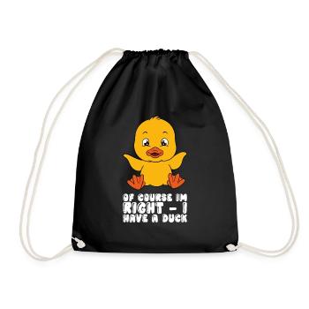 Drôle de canard Canards mignons - Sac de sport léger - noir - Devant