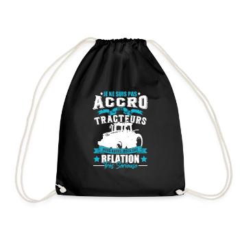 Cadeau Tracteur & Agriculture & Fermier - Sac de sport léger - noir - Devant
