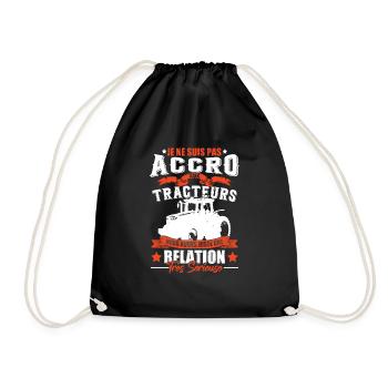 Agriculteurs | Enfant | Paysan | Tracteur - Sac de sport léger - noir - Devant