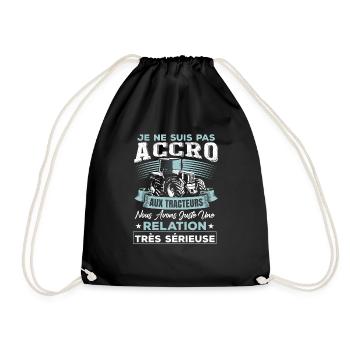 Fête des pères humoristique tracteur - Sac de sport léger - noir - Devant
