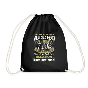 Tracteuer Humour Cadeau - Sac de sport léger - noir - Devant