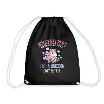 Domestic help, cleaner, housekeeper - Drawstring Bag - black - Front