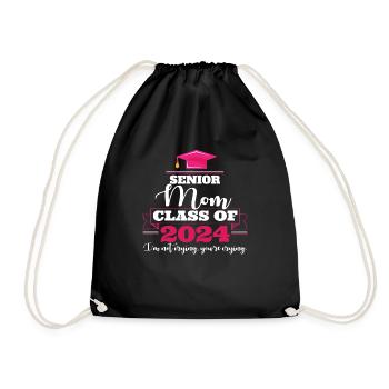 Drôle de fête de remise des diplômes Classe de maman senior de 2024 - Sac de sport léger - noir - Devant