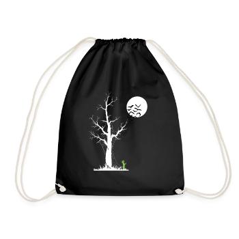 Zombie Tree, Zombie Alarm Clock - Drawstring Bag - black - Front