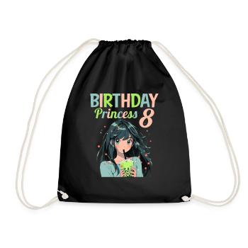 Anime Mandga Boba Bubble Tea 8ème anniversaire - Sac de sport léger - noir - Devant