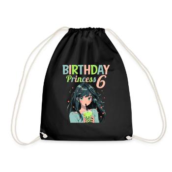 Anime Mandga Boba Bubble Tea 6ème anniversaire - Sac de sport léger - noir - Devant