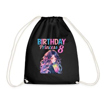 Anime Mandga Boba Bubble Tea 8ème anniversaire - Sac de sport léger - noir - Devant