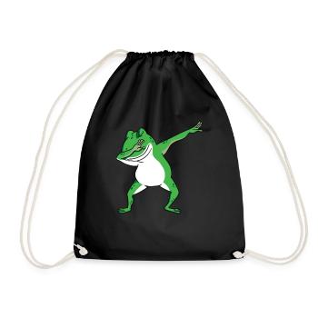 Enfants Dabbing Grenouille Amphibien Cool Toad Lover - Sac de sport léger - noir - Devant