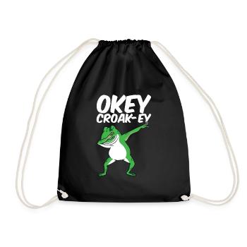 Dabbing Frog Amphibian Funny Okey Croakey Kids - Sac de sport léger - noir - Devant