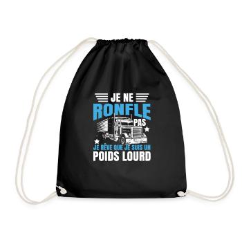 Fête Des Pères Conducteur De Camion - Sac de sport léger - noir - Devant