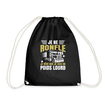 Je Suis Un Poids Lourd - Sac de sport léger - noir - Devant