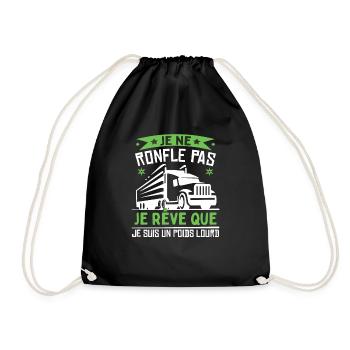 Je Suis Un Poids Lourd - Sac de sport léger - noir - Devant