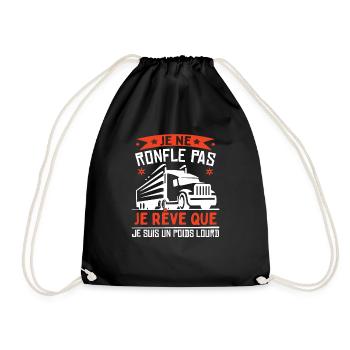 Poids Lourd Humour - Sac de sport léger - noir - Devant