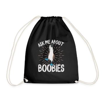 Blue-footed Booby Seabird Blue-footed Booby Seabird - Drawstring Bag - black - Front