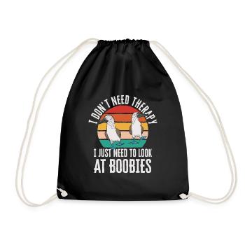 Blue-footed Booby Seabird Blue-footed Booby Seabird - Drawstring Bag - black - Front