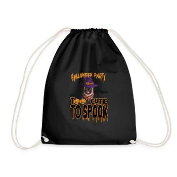 Halloween Party, trop mignon pour effrayer - Sac de sport léger - noir - Devant