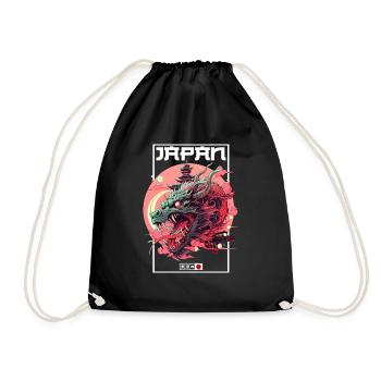 Tokyo Asie 80s Dragon Dragon Rétro Japonais - Sac de sport léger - noir - Devant