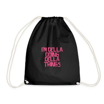 Je suis Della en train de faire des choses Della - Sac de sport léger - noir - Devant