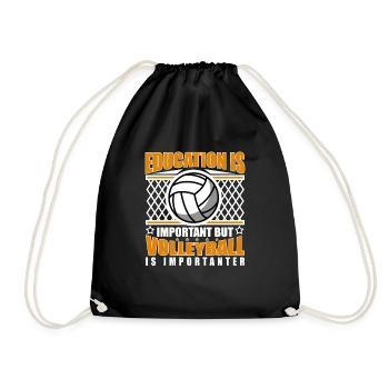 Education Is Important But Volleyball Is Important - Sac de sport léger - noir - Devant