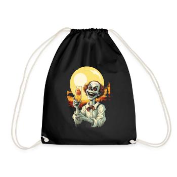 Halloween Gruseliger Clown Trinken - Drawstring Bag - black - Front