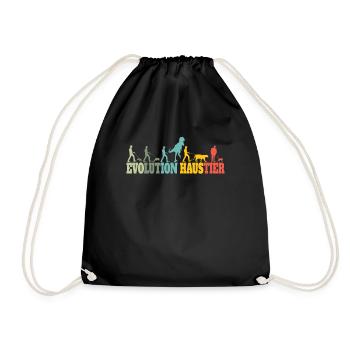 Cat Friend, Cat Accessories Gift - Drawstring Bag - black - Front
