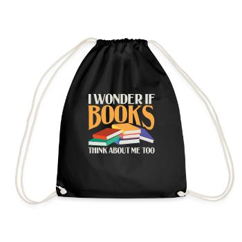 Je me demande si les livres pensent aussi à moi la luxure - Sac de sport léger - noir - Devant
