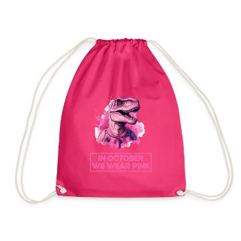 Cancer Du Sein Octobre Rose Dinosaure - Sac de sport léger - fuchsia - Devant