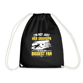 I'm Her Grandpa I'm Her Biggest Fan Grandfather Vo - Drawstring Bag - black - Front
